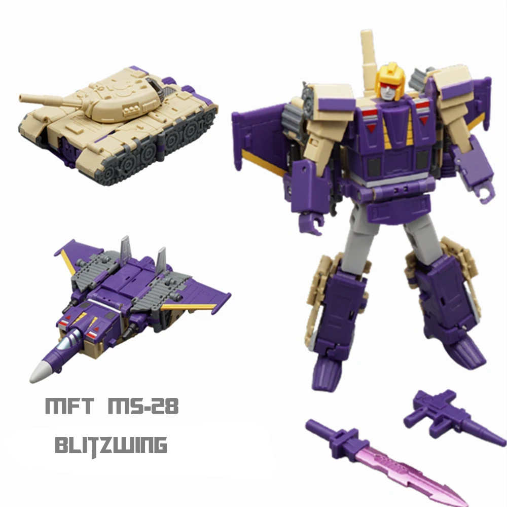 MFT Transformation MS28 MS-28 Thunderbolt Blitzwing Three Change Warriors Small Scale Action Figure Robot Toys