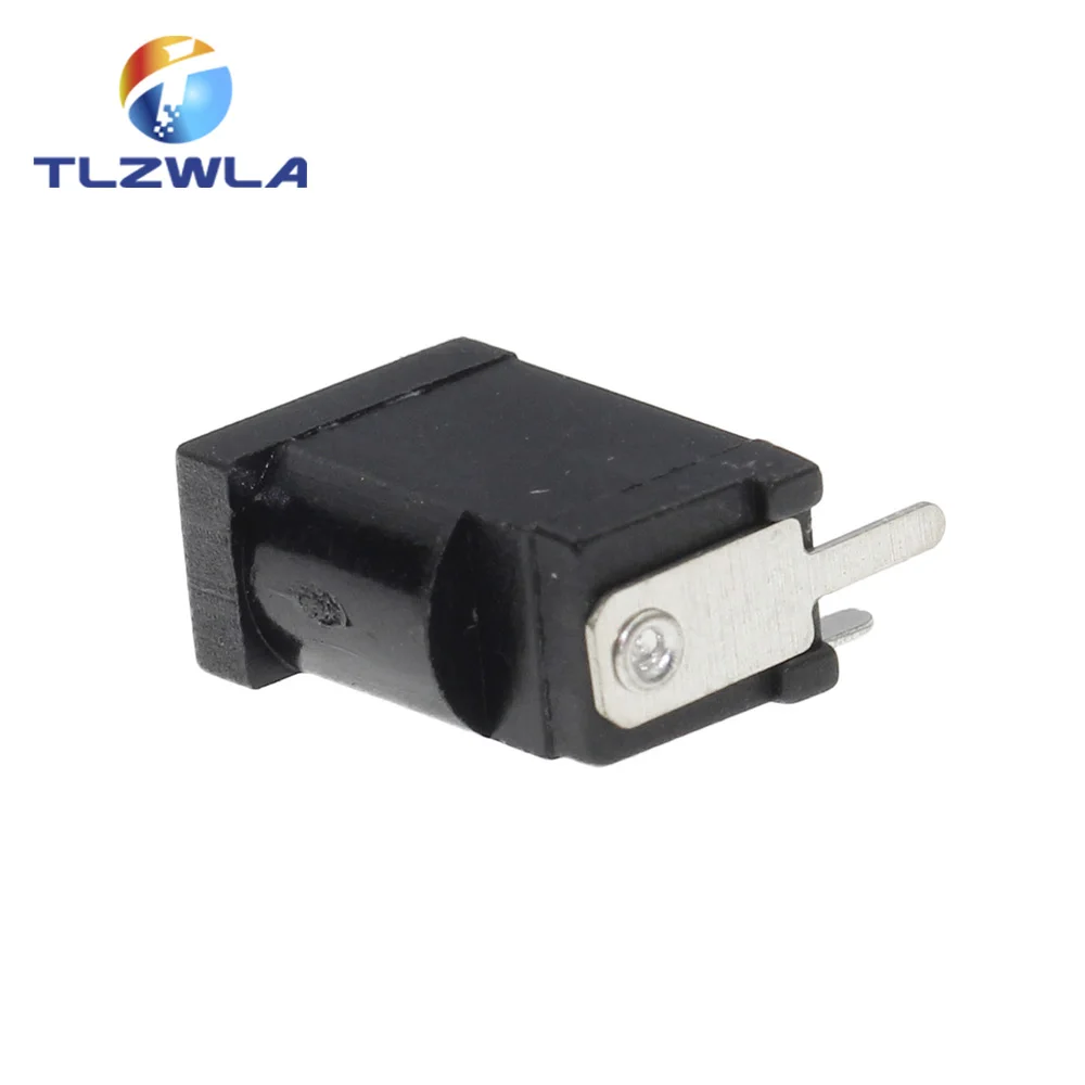 10PCS Hot Sales High Quality DC-002 0.3A 50V Black DC Power Jack Socket Connector DC002 3.5*1.3mm 1.3 Socket