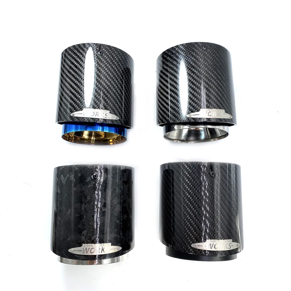 4 Color Tail Tip For Mini Cooper F54 F55 F56 F57 R60 R61 F60 R55 R56 R57 R58 R59 S JCW Carbon Fiber Exhaust Pipe Car Accessories