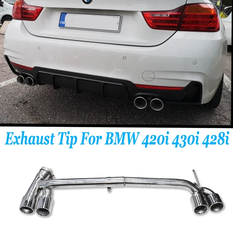 Exhaust Tip For BMW F32 420i 425i 428i 430i Stainless Steel Car Exhaust Pipe Black Tailpipe Muffler Tip Tailpipe