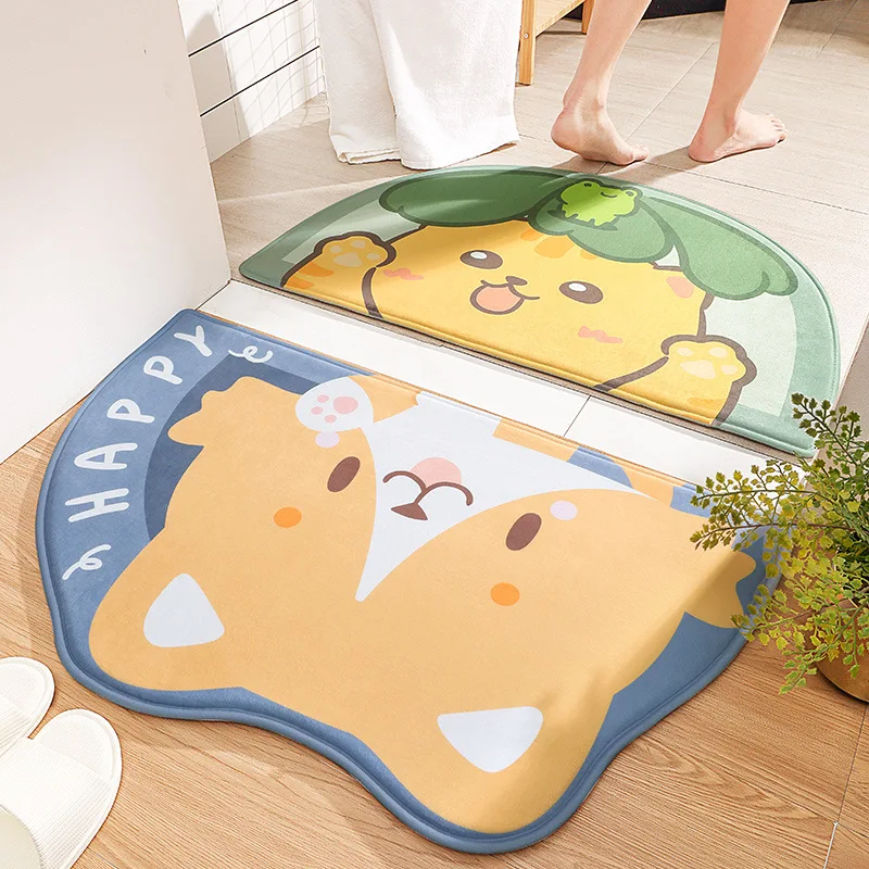 Bathroom Mat Tea Table Bibulous Antiskid Cartoon False Sleeping Cat Hygroscopic slip resistance Soft & Comfortable Carpet