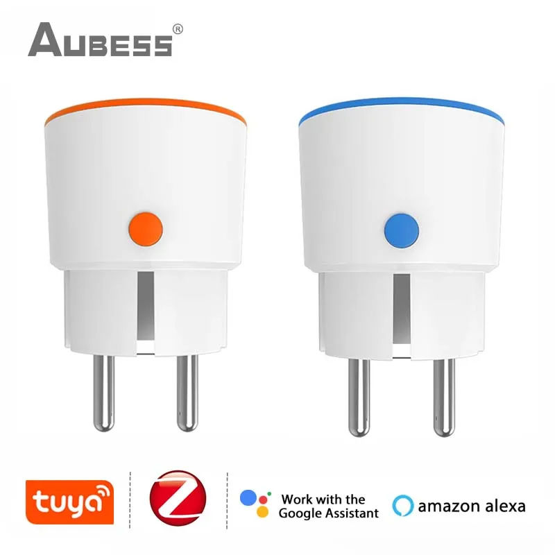 

Tuya Zigbee EU Smart Plug 16A 3680W Power Socket Outlet Mornitoring Smart Home Remote Control Via Alexa Google Home Smartthings