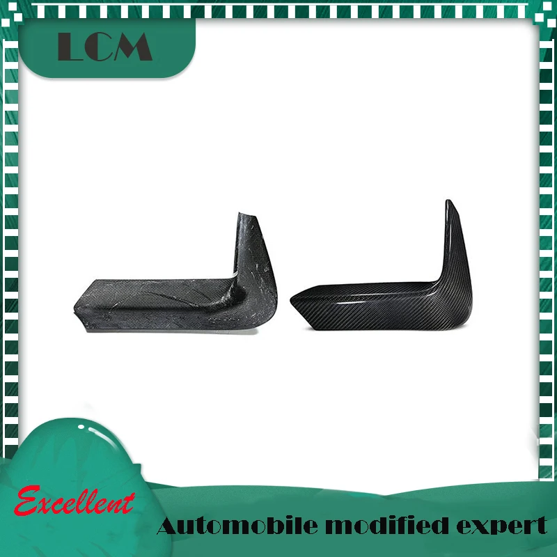 

Add On Type Auto Restyling Lower Corner Spoiler Covers 2014-ON For BMW M3 F80 M4 F82 F83 Gloss Black Real Dry Carbon Fiber 2 Pcs