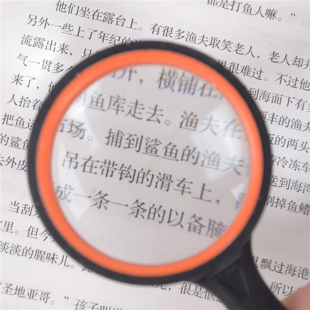 10X Reading Handheld Magnifier High Power Double Color 50mm Glass Lenses Rubber Magnifying Glass Repair Tool