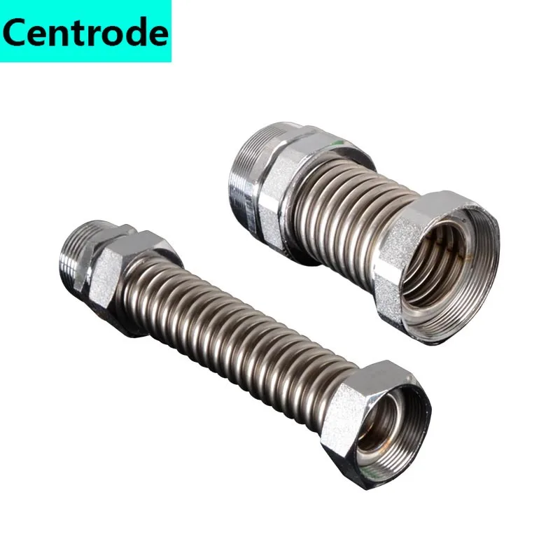 1/2IN 3/4IN 1IN central air conditioning bellows 304 stainless steel thickened iron head double outer wire joint metal bellows