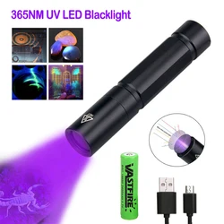 365NM UV Led Flashlight 395nm Ultra Violets Ultraviolet Lanterna IP65 Waterproof Invisible Torch Pet Stains Hunting Marker Check