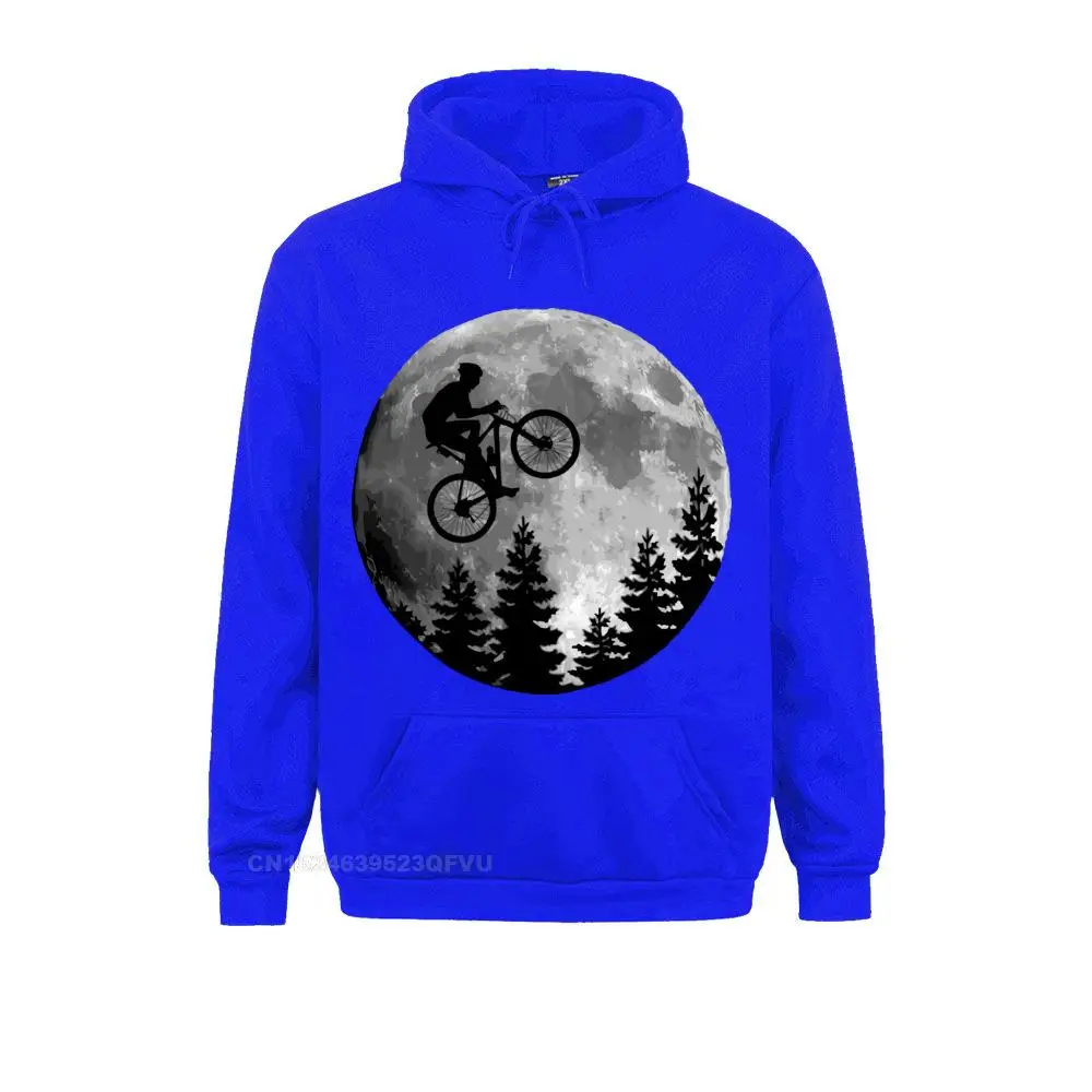 Cool Moon Mountain Bike Hoodie Men Mother's Day Mtb Biker Hoodies Cyclist Graphic Oversized Hoodie Pre-Shrunk Biking Rider s