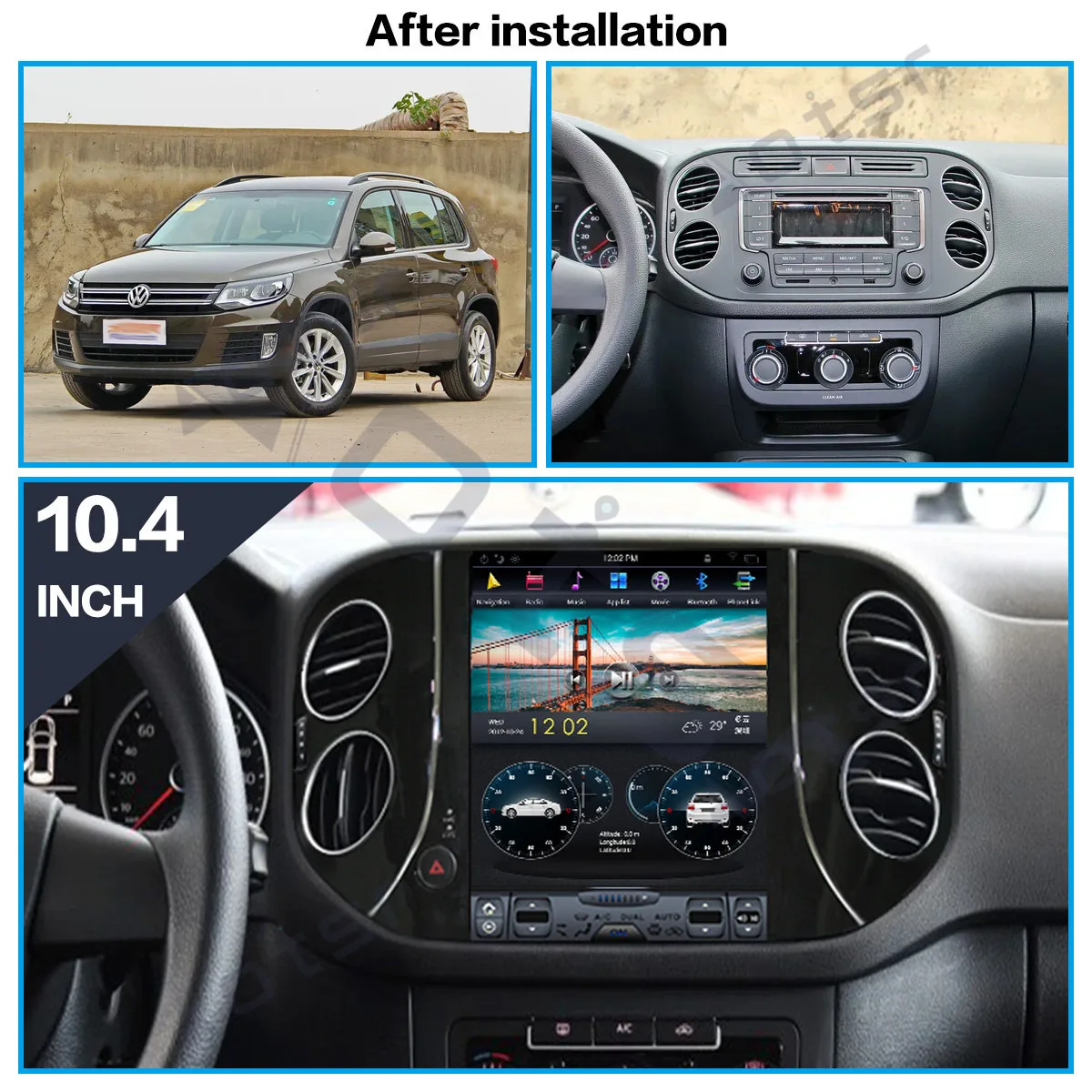 Android For Volkswagen Tiguan Mk2 2010 2011 2012 2013 - 2016 Car Dvd Radio Multimedia Palyer Recorder Gps Navigation