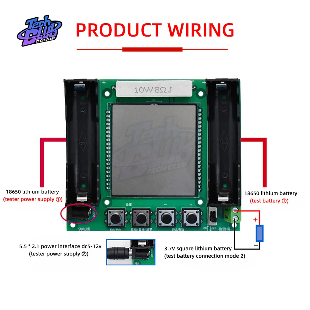 XH-M239 Lithium Battery MaH/mwH 18650 True Capacity Tester Module Measurement High Precision Tool Accessories