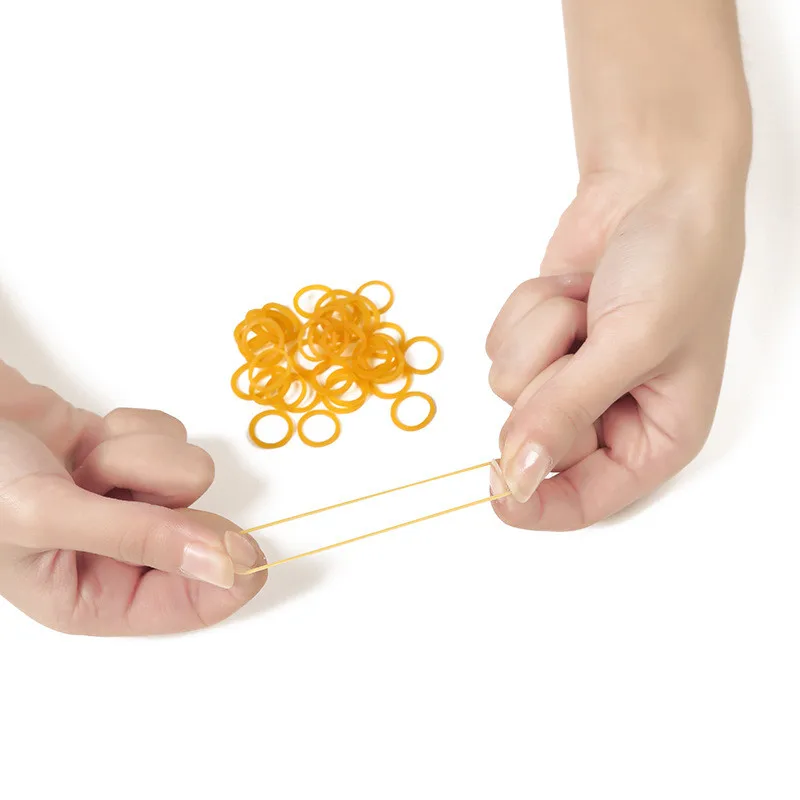 16*1.4Mm Geel Kantoor Rubber Ring Elastiekjes Sterke Elastische Bands Briefpapier Houder Band Loop School Kantoorbenodigdheden