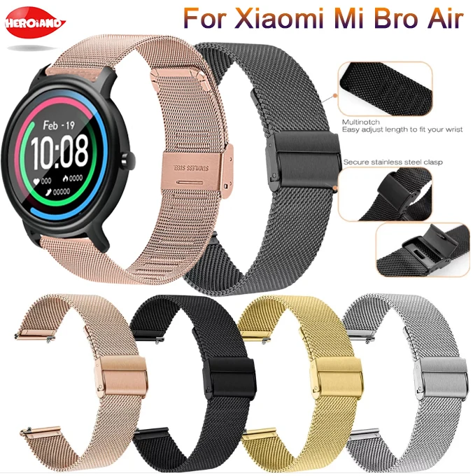 

Milanese Strap For Xiaomi MiBro Air Band Galaxy Active Watch 42mm Active 2 40 44mm Stainless Steel For Xiaomi MiBro Air / Color