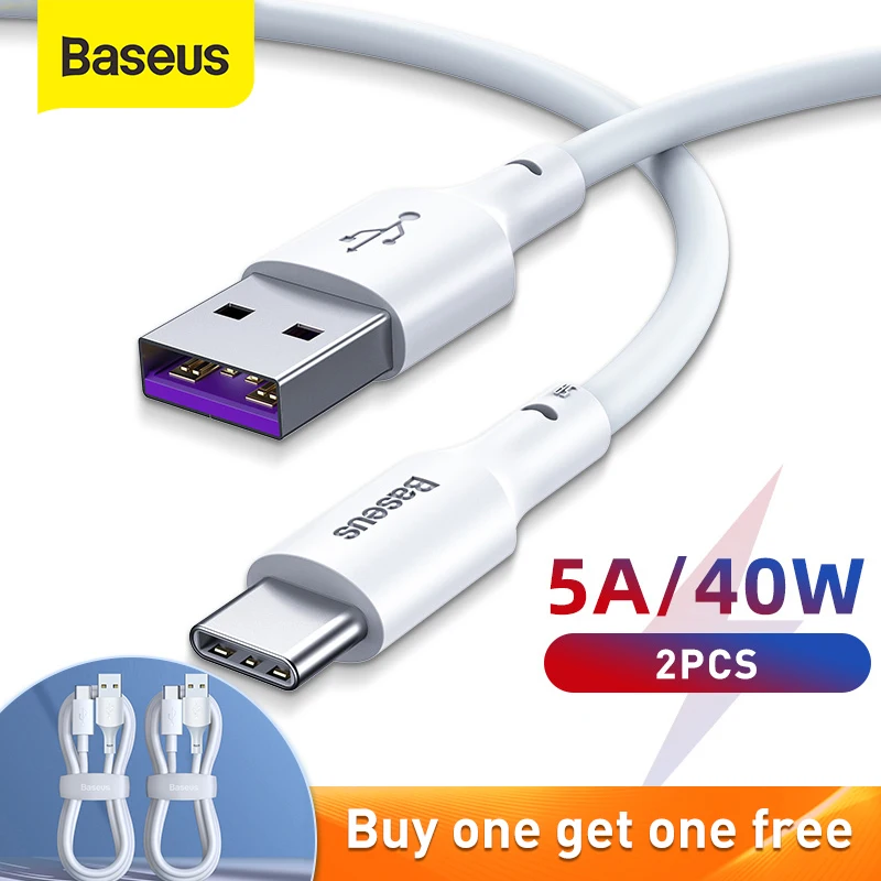 

Baseus Fast Charging USB Type C Cable 5A USB C Cable Type C cable for Huawei Data Cord Charger USB Cable C For Xiaomi 10 Pro 9