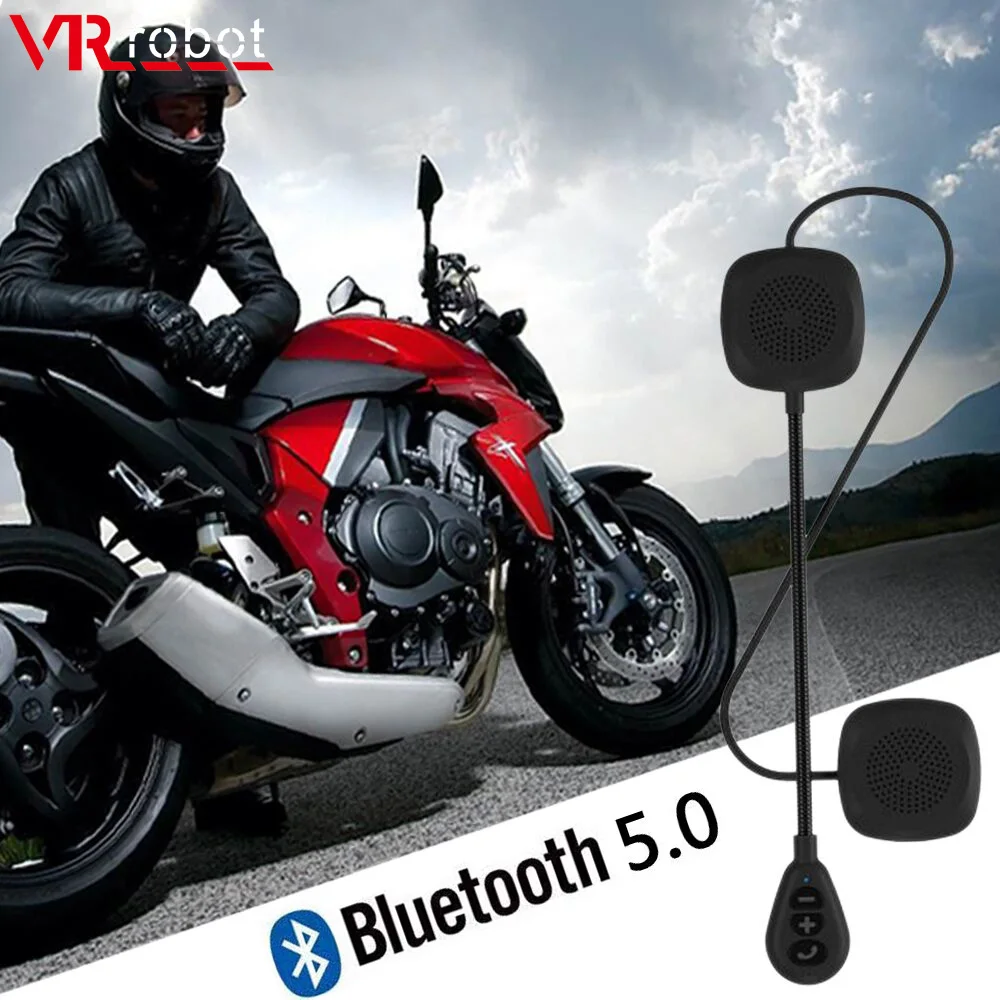 

VR Robot Moto Helmet Headset Microphone Motorcycle Earphones Bluetooth V5.0 Handsfree Stereo Headphone For Motobike riding