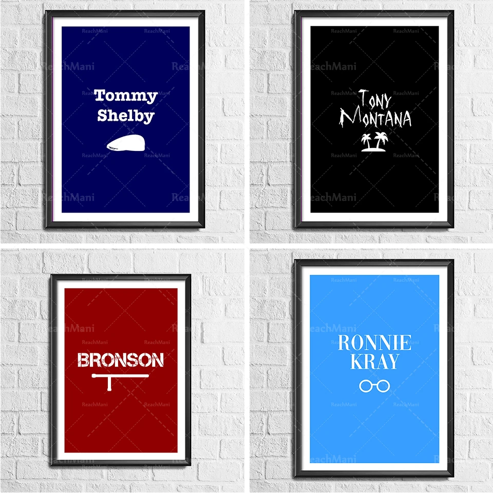 Minimalist Italian British Gangster Poster Fan Art Wall Printing Design - Home Decor Artwork