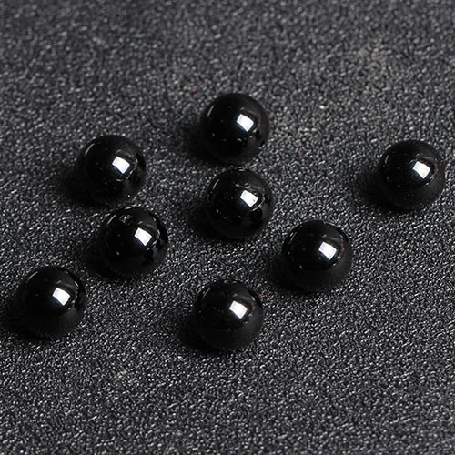 4A Natural Black Tourmaline Quartz Crystal  Single Bead DIY Jewelry Making