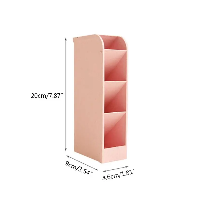 4 그리드 데스크탑 연필 펜 홀더 사무실 학교 보관 케이스 상자 밀짚 책상 연필 주최자 사무실 학생 문구