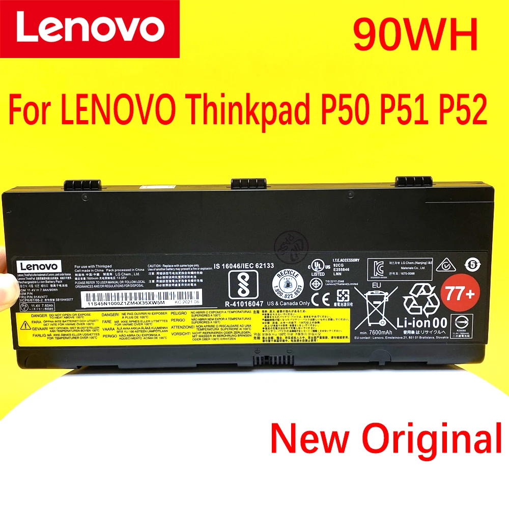 

NEW Original Laptop Battery For LENOVO Thinkpad P50 P51 P52 00NY490 00NY491 00NY492 SB10H45075 SB10H45076 SB10H45077 SB10H45078