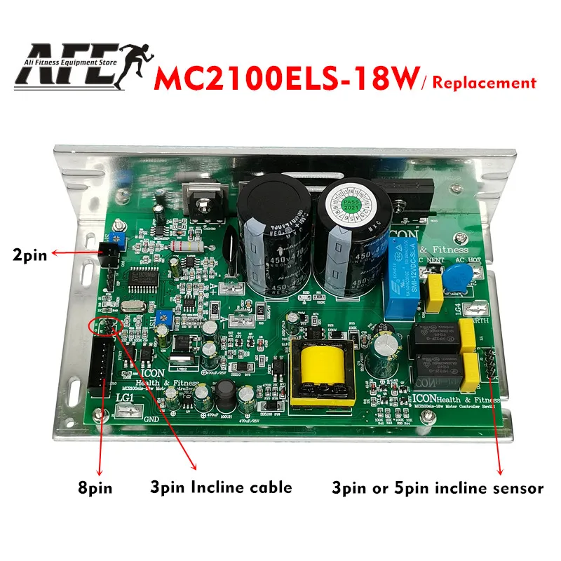 Replacement ICON PROFORM Nordic Track Treadmill Motor Controller MC2100ELS 18W 2y zy Control Board Circuit Board Motherboard