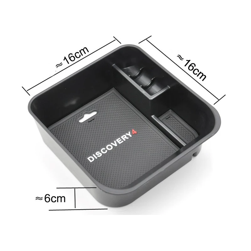 Black Car Central Storage Box Door Glove Armrest Organizer Box For Land Rover Discovery 4 2014 2015 Container Holder Tray