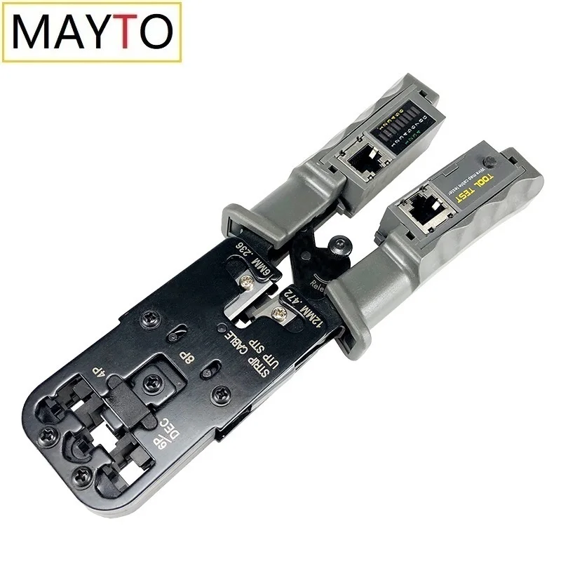 

2 в 1 Обжимные Щипцы RJ45 для сетевого LAN кабеля, режущий инструмент, инструмент для тестирования кабеля, плоскогубцы для кабеля 6P/8P, инструмент для резки проводов, тестовые Обжимные Щипцы