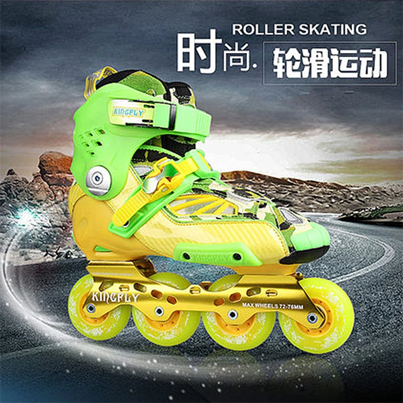 Camouflage soft-faced fancy brake roller skates adult in-line flat flat shoes men and women skates chameleon