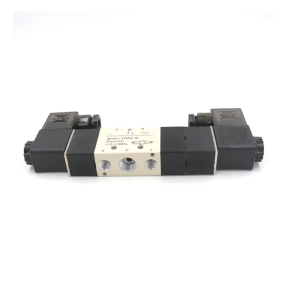 

DC12V/24V AC110V/220V 1/4" BSP 4V230C-08 3 Position 5 Way Pneumatic Solenoid Valve Double Coil 4V230C-08