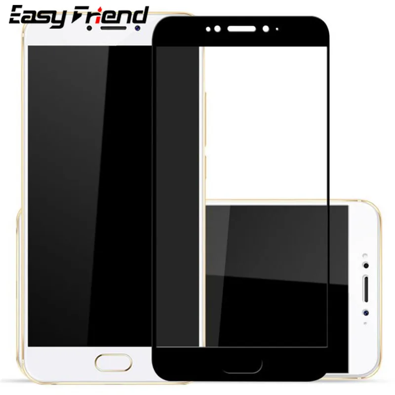 For Meizu MX6 5.5 inch Screen Protector Protective Film Guard Golden White Black Gold Premium Full Cover Color Tempered Glass