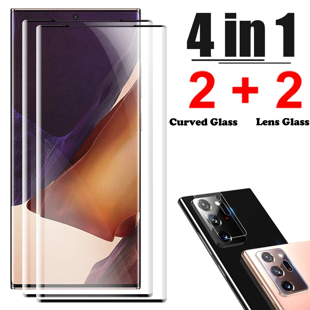 Protective Curved Glass For Samsung Galaxy Note 20 Ultra 5G Camera Lens Tempered Glass For Samsung Note20 Ultra Full Cover Film