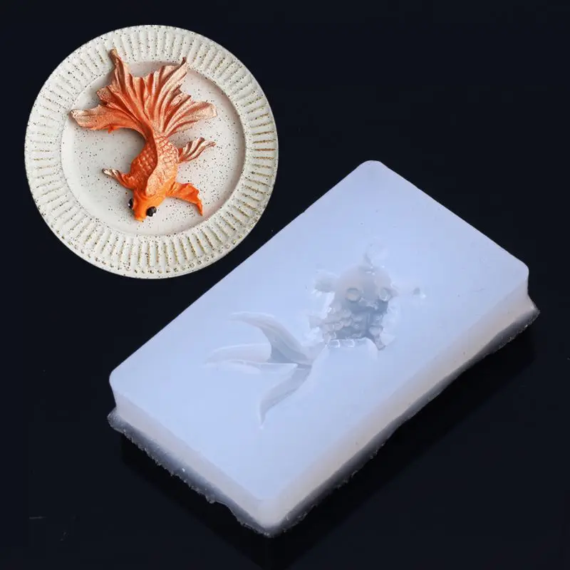 New Silicone Mold 3D Goldfish Angel Octopus Esc Pendant Liquid Mould DIY Resin Jewelry Making Craft Tool Cake Mold Drop Shipping