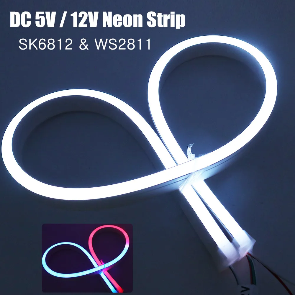 

RGB Neon Strip 5V SK6812 Full Color Individually Addressable Waterproof DC 12V WS2811 5050 Flexible LED Strip Lights