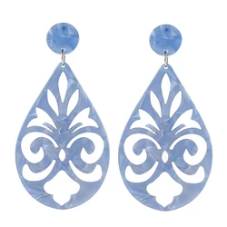 Fashion water drop dangle earring Colorful Acetate jewelry Tortoiseshell Women's earrings Flamenco Accessories Trendy Party New