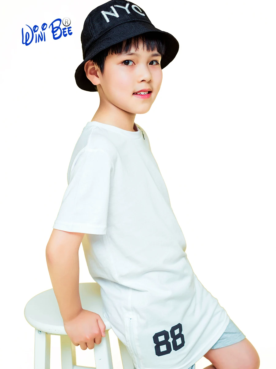 Kids Clothes Boys 8 to 16 White Cotton Shirt Top for Junior Stranger Things T-Shirt Children Clothing Short Sleeve Tees Teenage