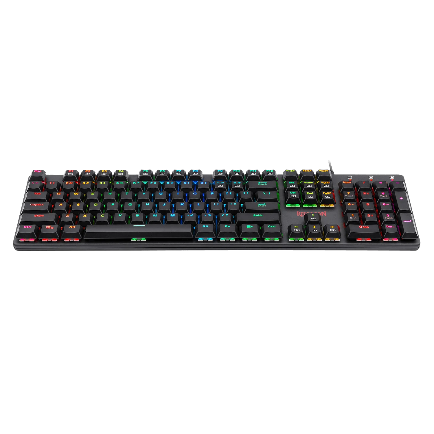 Imagem -04 - Rgb Ultra-fino Teclado Mecânico para Jogos 104 Teclas Anti-ghosting Ação Rápida Menos Viagens para pc Gamer Redragon-k589