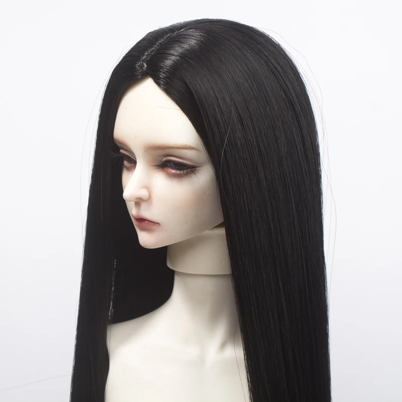 1/3 1/4 1/6 1/8 High Temperature Black Long Bjd Wig Hair MSD SD Yosd For BJD Doll