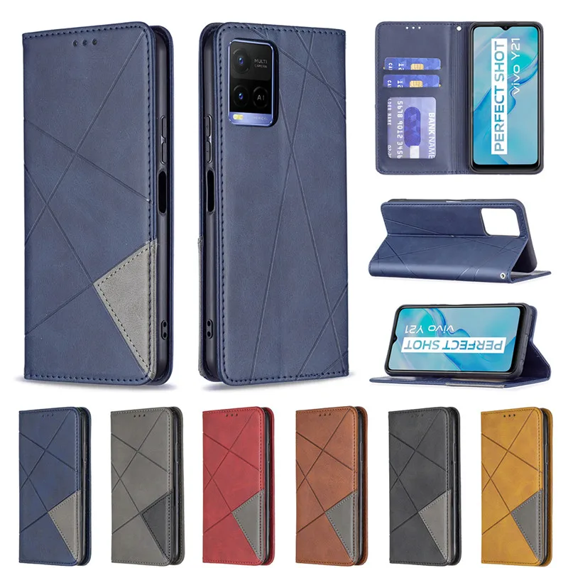 Case for VIVO Y21 Cover Case Magnet Flip Leather Coque For VIVOY21 Y 21 Y21S Y33S V2110 V2111 V2109 Cases Wallet Funda Etui