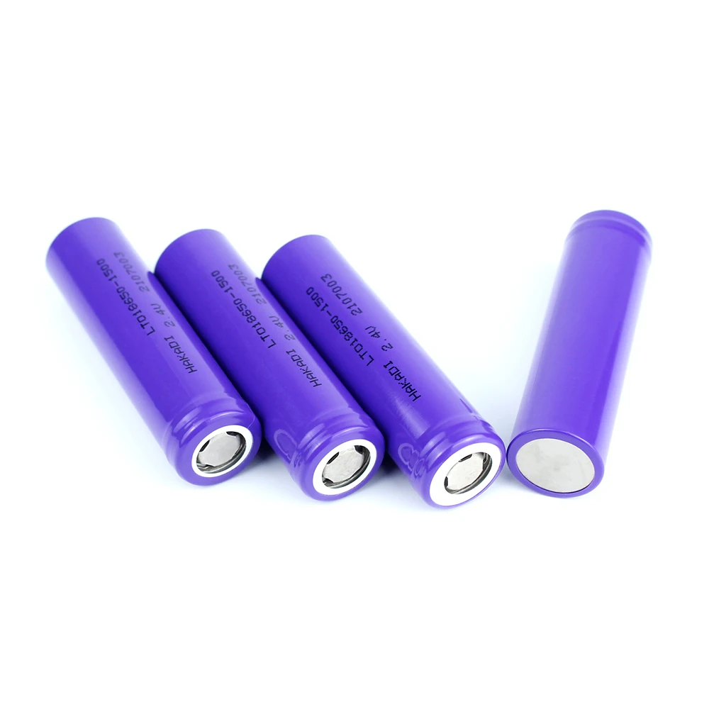 HAKADI 18650 LTO 2.4V 1500mah Rechargeable Battery Cell A Grade Brand New 10C High Rate Discharge 25000 Cycle Low Temperature