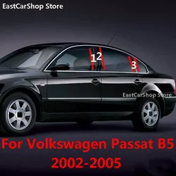 Car Door Window Middle Column Trim Decoration Protection Strip PC Stickers for Volkswagen VW Passat B5 2005 2004 2003 2002
