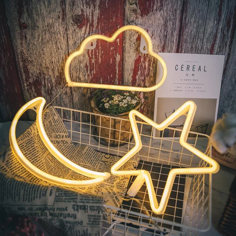 Neon USB Home Room Bedside LED Night Light  For Children Anime Night Light