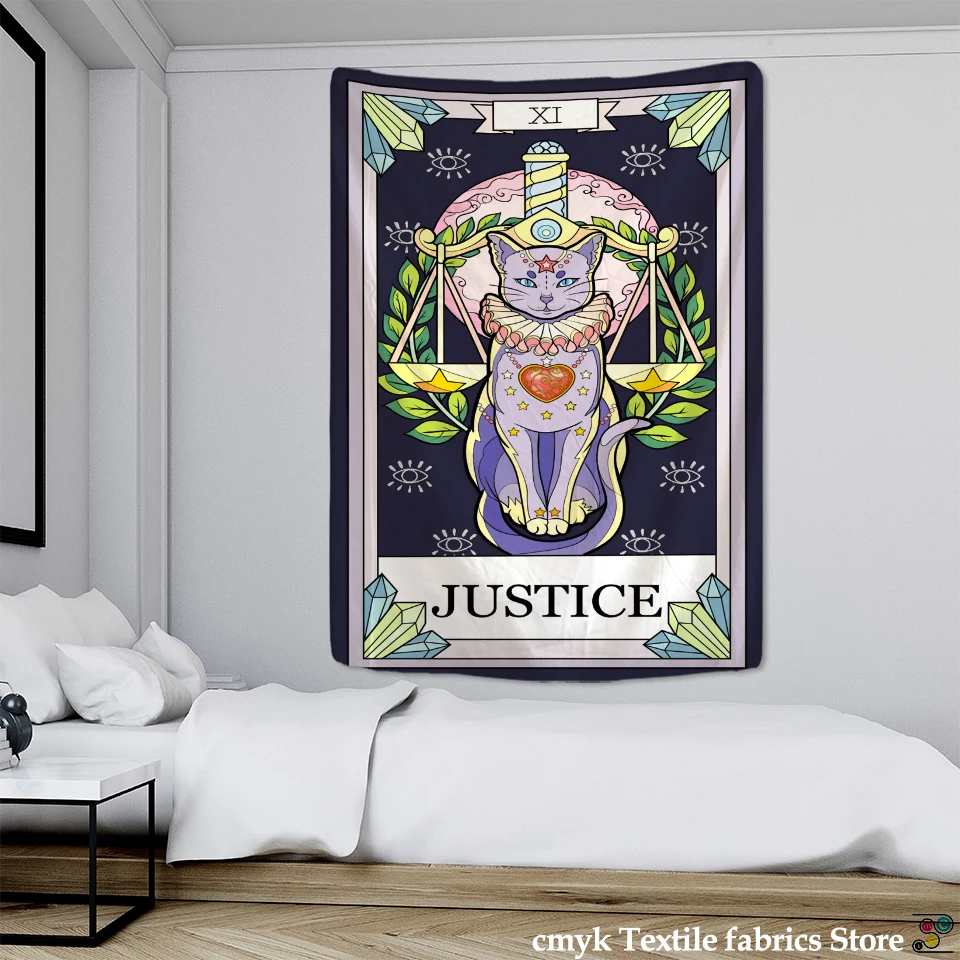 Tarot Tapestry Wall Hanging Hippie Kawaii Lace Bohemian Style Psychedelic Witchcraft Tapiz Home Decor