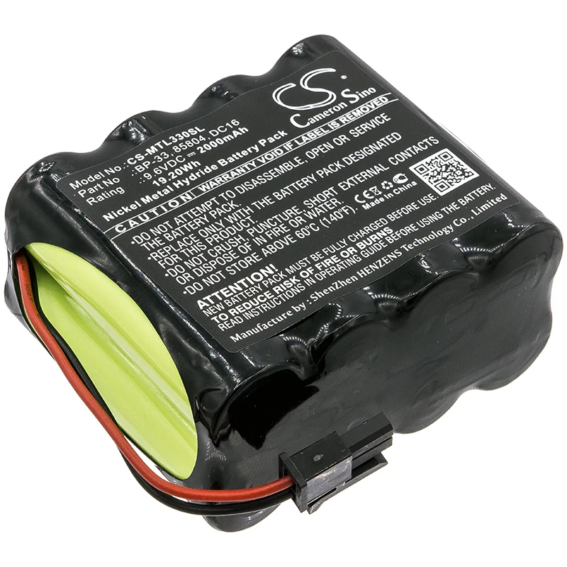 Replacement Battery for Martel  BetaGauG E 330 85804, BP-33, DC16 9.6V/mA