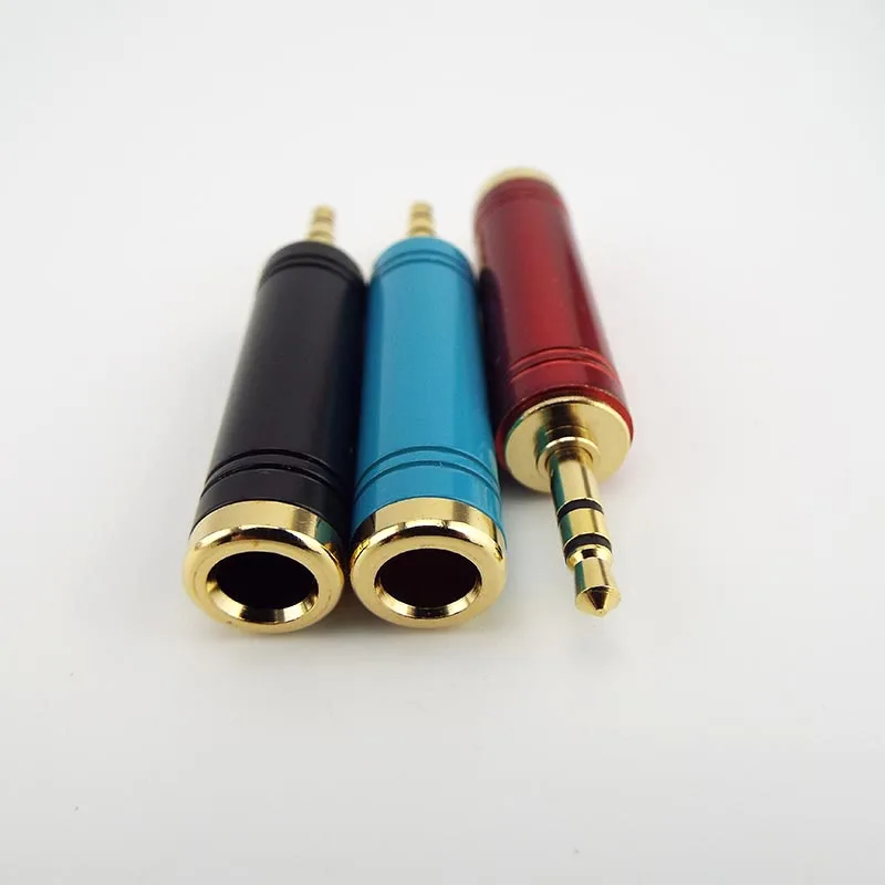 3.5mm Male to 6.5 mm Female Adapter 3.5 plug 6.35 Jack Stereo Speaker Audio Adapter converter for Mobile Phone PC