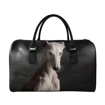Noisydesigns Mannen Business Travel Handtassen Vrouwen Hoge Kwaliteit Leer Toevallige Plunjezak Sac De Kantoor Greyhound Custom Dropship