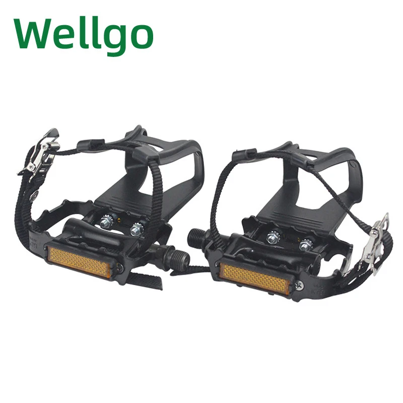 Wellgo M248 Bicycle Pedal MTB Road Bike Pedals Aluminum Alloy bearing pedal with Dog's Mouth Bicycle Parts