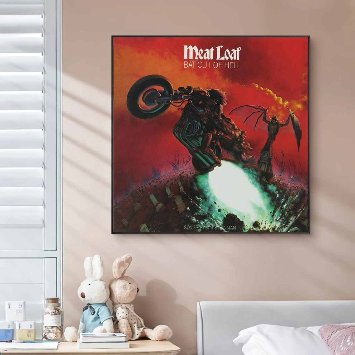 Meatloaf - bat out of hell Music Album Cover Canvas Poster Hip Hop Rapper Pop Music Celebrity Wall Painting Art Decoration