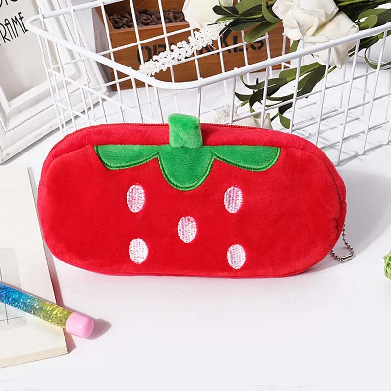 New Travel Cosmetic Bag Women Plush Zip Makeup Case Cute Cactus Make Up Bags Necessaries Organizer Storage Pouch Functional Bag