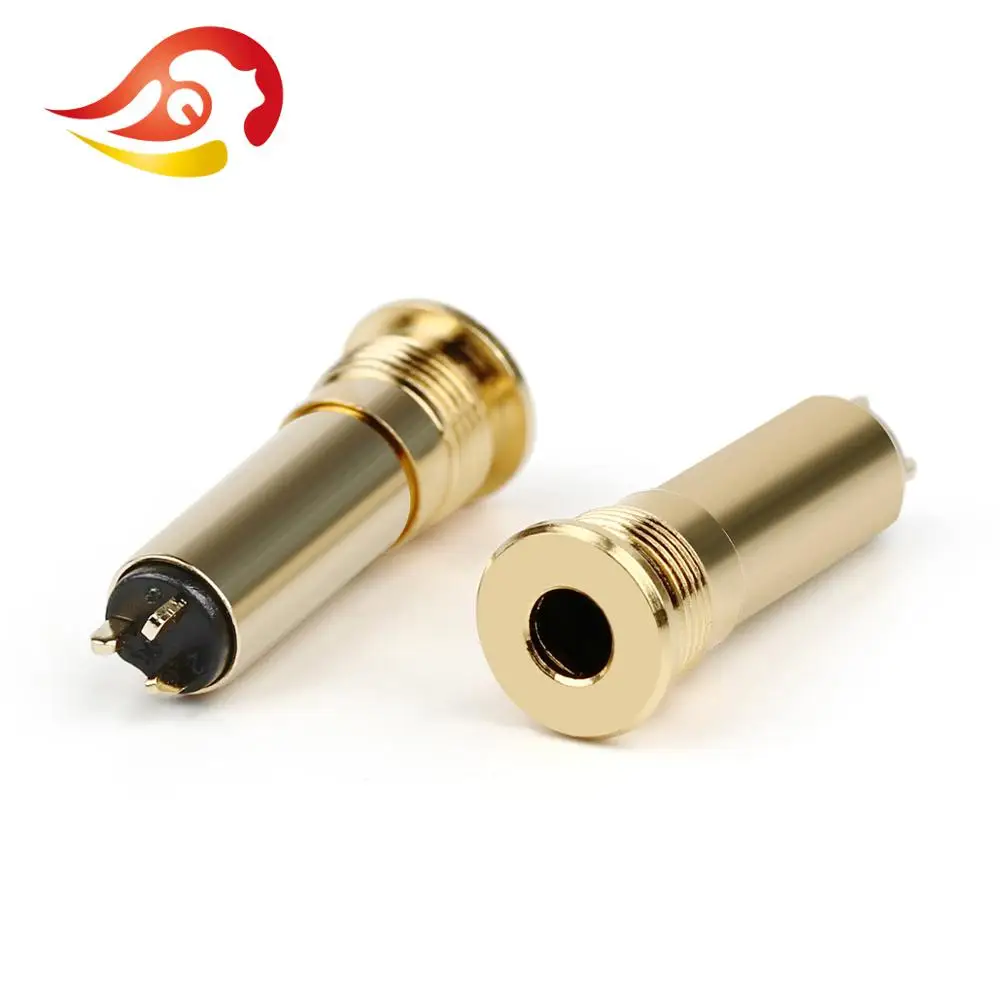 QYFANG 2.5mm 4 Pole 3 Contact Earphone Female Plug Gold Plated Copper Audio Jack Metal Adapter HiFi Headphone Wire Connector