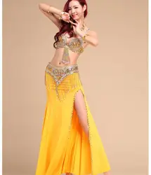 2023 Sexy Women Performance Belly Dancing Costumes Oriental Dance Outfits 3pcs Women Belly Dance Full Set Bra Belt Skirt