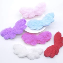 12Pcs 80*35mm Padded Plush Furry Angel Wing Applique for DIY Headwear Hairprin Bow Accessories Clothes Hat Sewing Patches Decor