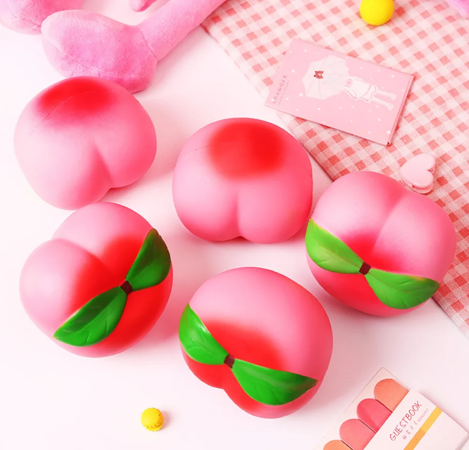 jumbo squishy food Fruit Anti-stress Cute Squishy Set Jumbo Peach Watermelon Strawberry Slow Rising Food Antistress Squishy