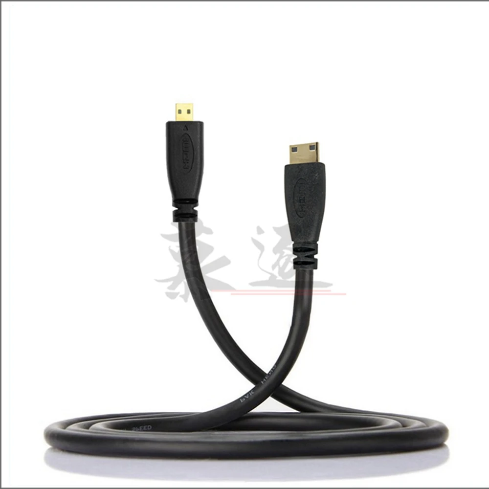 1pc HD-compatible 1.4 Mini Male to Micro HDTV Type D Male Video Data Adaptor Cable 1080P 0.3M 1M 1.8M